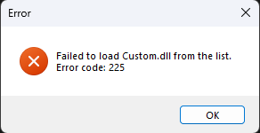 Erro Custom.dll - 225