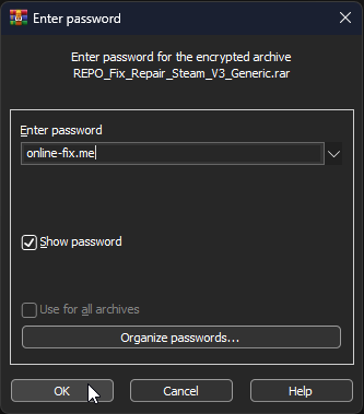 Fix-Repair password