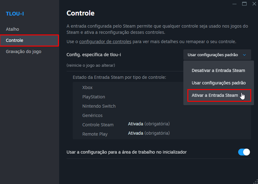 Habilitar Steam Input
