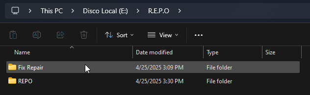 Fix-Repair folder