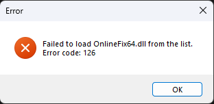 Erro Onlinefix64.dll - 126