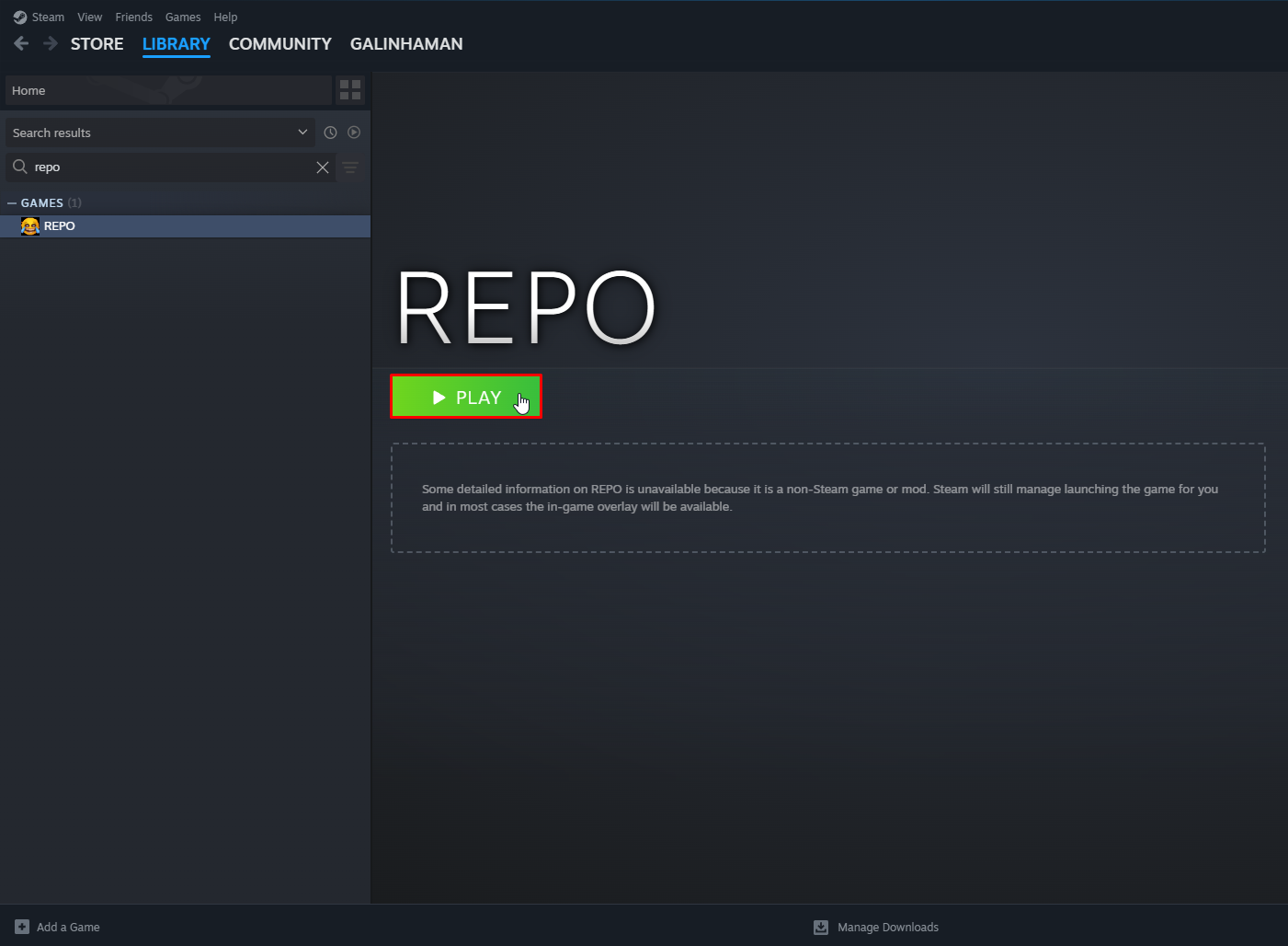 Open game through Steam