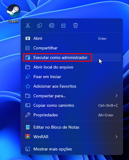 Abrir Steam como administrador